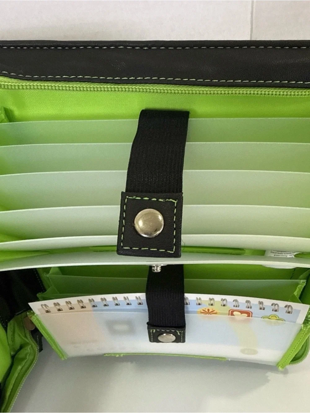 Cricut Storage Binder Case Black & Green Embroidered Cover NEW w/ Tags